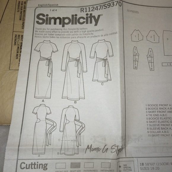 SIMPLICITY R11247 Misses knit dress with sleeve & length variations Size 6-14 - Picture 4 of 4